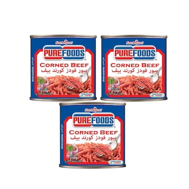 San Miguel Pure Food Corned Beef 210gx3 Pieces