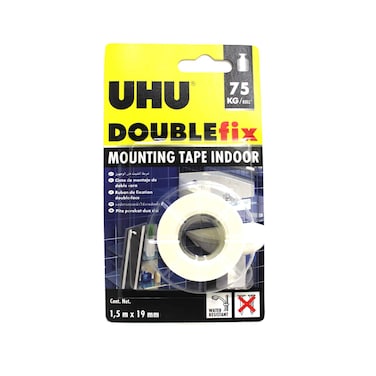 UHU Double Sided Mounting Tape 1.5Mx19 MM Roll