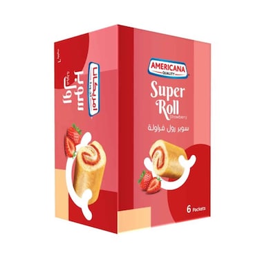 Americana Super Roll With Strawberry 60gx6 Pieces