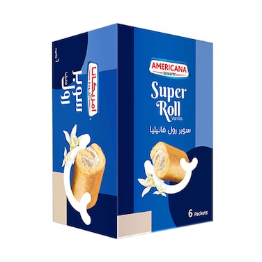 Americana Quality Super Roll Vanilla Cake 60gx6 Pieces