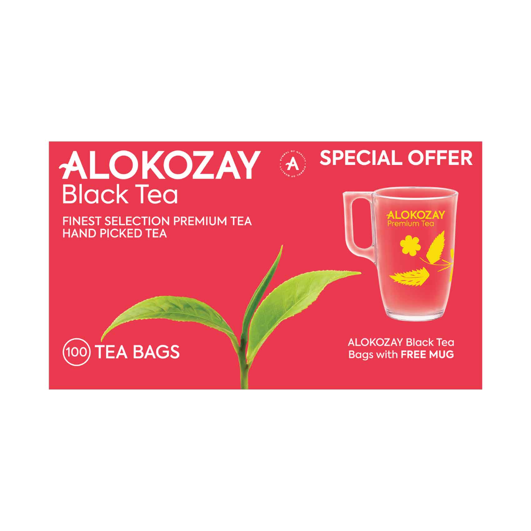 Alokozay Black Tea 100 Bags + Free Mug