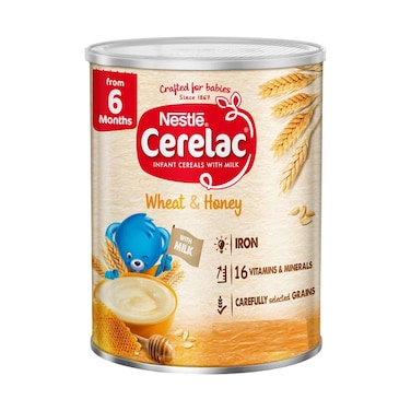 Nestl&eacute; Cerelac From 6 Months, Wheat and Honey with Milk Infant Cereal 400g Tin