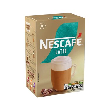 Nescafe Gold Instant Coffee Latte 156g, 8 Sachets