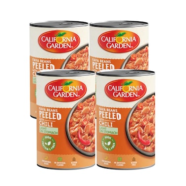 California Garden Peeled Foul With Chilli 450gx4 Pieces