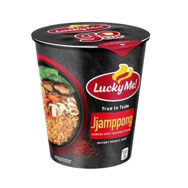 Lucky Me Instant Noodles Soup, Jjampong Korean Spicy Seafood Flavor 70g