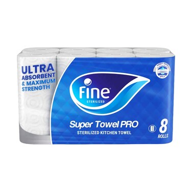 Fine Kitchen Towel 60sheets 3ply 8rolls