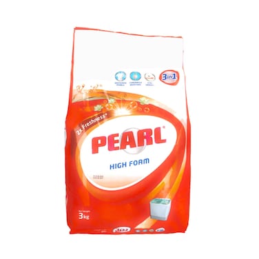 Pearl 3 In 1 High Foam Detergent Powder 3kg