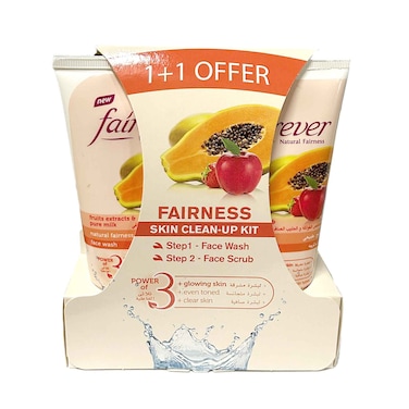 Fairever Natural Fairness Face Scrub Wash 150mlx2 Pieces