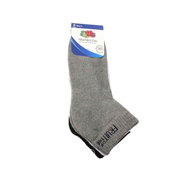 Fruit Of The Loom Men's Socks 3 Pairs Assorted (No Refund / Exchange For Hygienic Item)