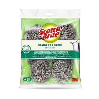 Scotch Brite Stainless Steel Scrubber X 6 Pieces