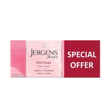Jergens Mild Soap Pure &amp; Natural 125grx6 Pieces
