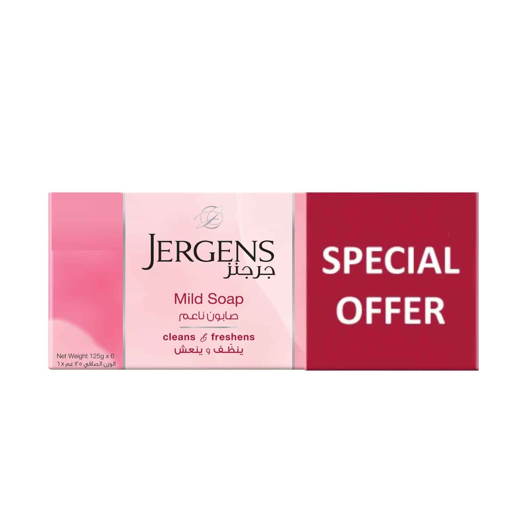 Jergens Mild Soap Pure & Natural 125grx6 Pieces