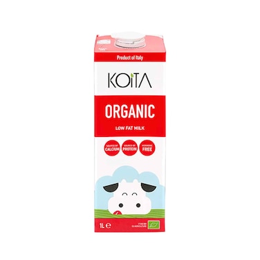 Koita Low Fat Organic Cow Milk 1L