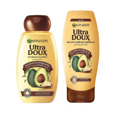 Garnier Ultra Doux Avocado Oil &amp; Shea Butter Shampoo 400ml + Conditioner 400ml