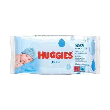 Huggies Baby Wipes Pure 56wipesx3