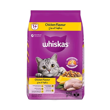 WHISKAS&reg; Chicken Dry Cat Food Adult 1+ years 1.2kg