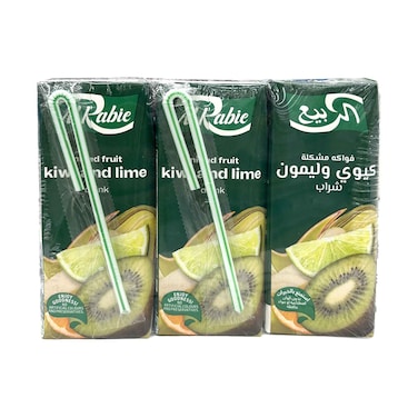 Al Rabie  Prisma Juice Kiwi &amp; Lime 200mlx6 Pieces