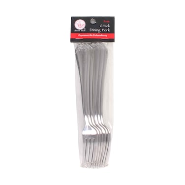 Smart Cook Stainless Steel Dining Fork 6 Pieces Set