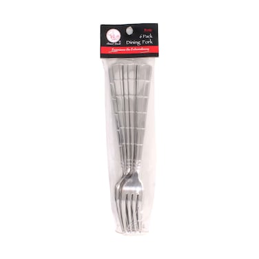 Smart Cook Stainless Steel Dining Fork 6 Pieces Set