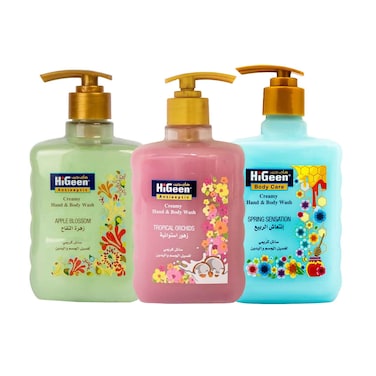 غسول اليدين والجسم من هاي جين - متنوع 500 مل × 3 قطع