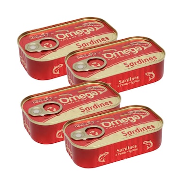 Omega Sardines In Vegetable Oil 125g x 4 Pieces