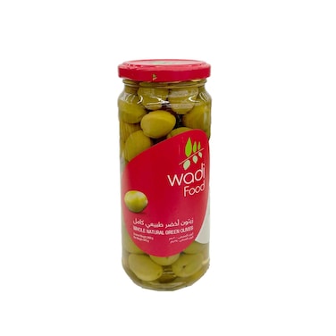 Wadi Food Whole Natural Green Olives 200g