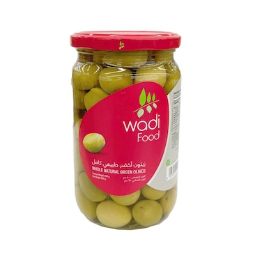 Wadi Food Whole Natural Green Olives 400g