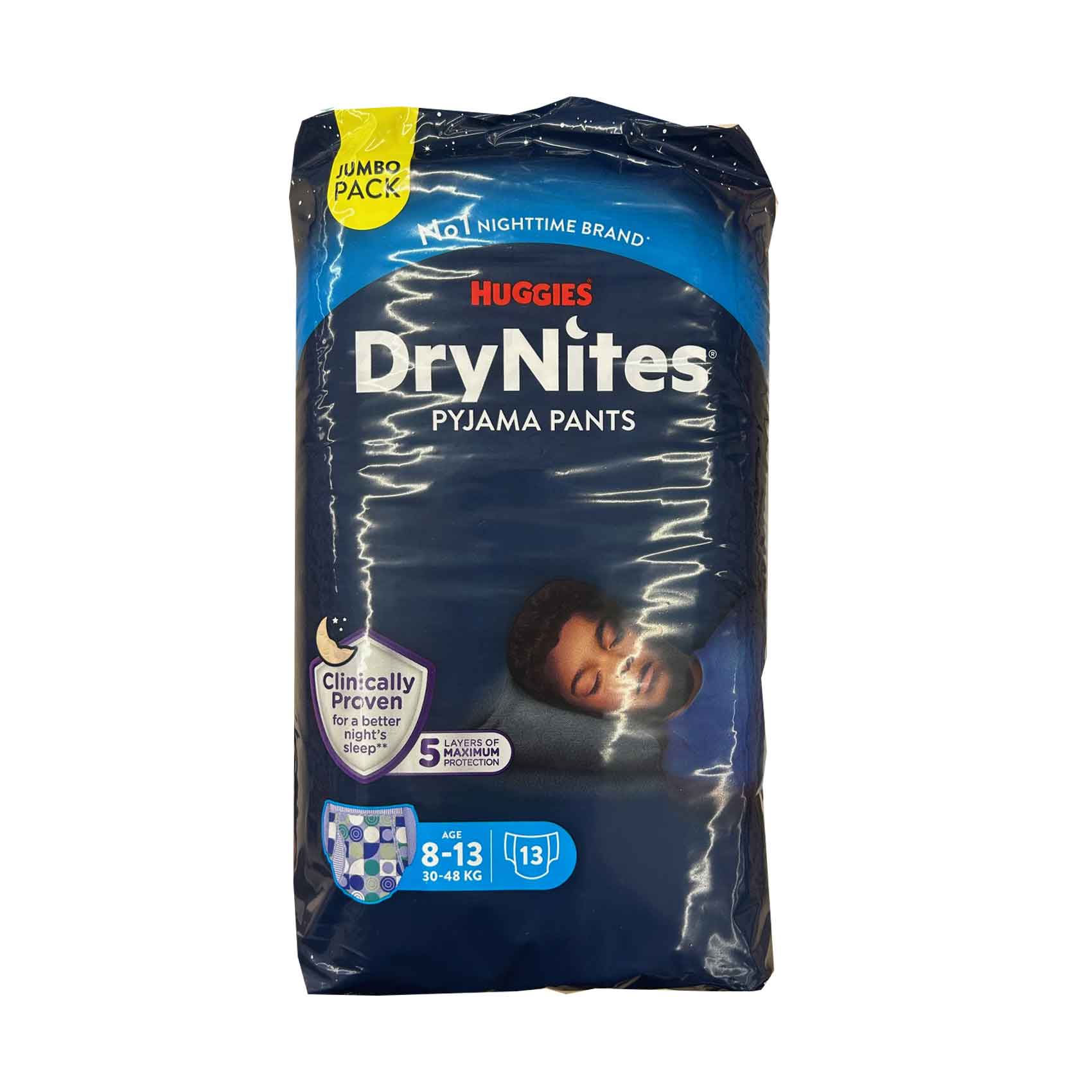 Buy Huggies Dry Nites Pyjama Pants For 8-13 Years Old 13 Pieces