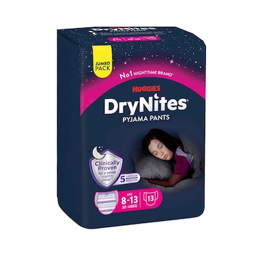 Huggies Drynites Pyjama Pants 8-13 Years 30-48kg 13 Diapers
