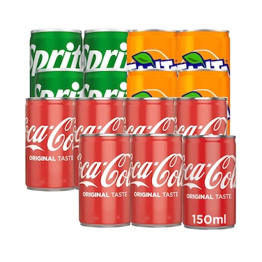 Coca Cola Regular Carbonated Soft Drink Cans 150mlx15's