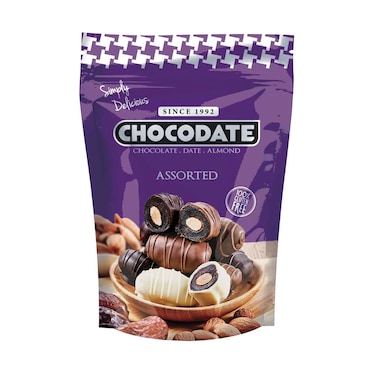 Chocodate Dates With Chocolate &amp; Almonds Assorted 220g