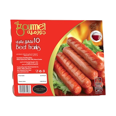 Gourmet Beef Franks 340g