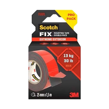 3M Scotch 414H Extremely Strong Double-Sided Mounting Tape, 1 in x 60 in Roll (25,4mm x 1.52m), Holds 13.4 kg. Whole Roll. 1 Roll/Pack