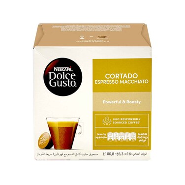 نسكافيه® دولتشي جوستو إسبرسو مكياتو، كبسولات قهوة (16 كبسولة، 16 كوب)