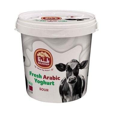 بلدنا 1كغ زبادي عربي طازج كامل الدسم