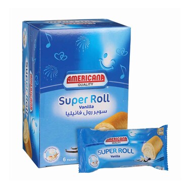 Americana Super Roll Vanilla 60gx6Pieces