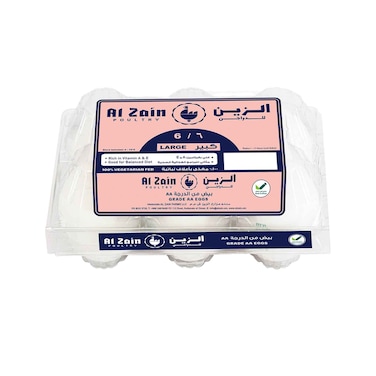 Al Zain White Eggs Large 6pcs