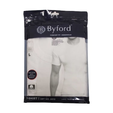 Byford Comfort Fit Underwear Men T-Shirt Round Neck 4012 Large 1 Piece