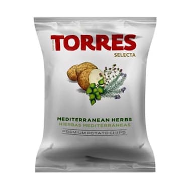 Torres Selecta Potato Chips With Mediterranean Herbs 50g