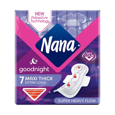 نانا وسادات ماكسي فوط صحية جود نايت وينجز 7 قطعه