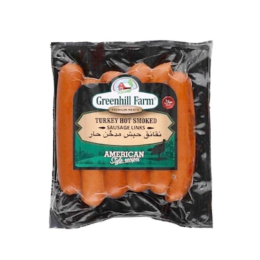 Greenhill Farm Premium Meats Turkey Hot Smoked Sausage Links 396g