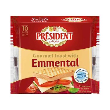 شريحة جبنة الرئيس توست مع إيمنتال 200 جرام
