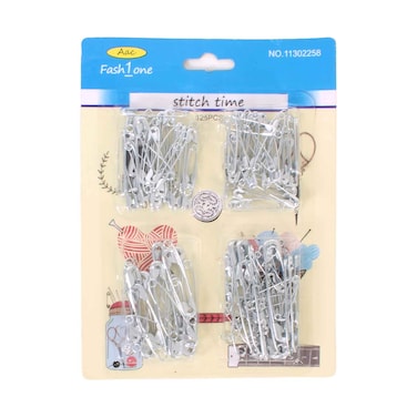 Aac Fashion One Safety Pins Assorted Sizes 125pcs Set