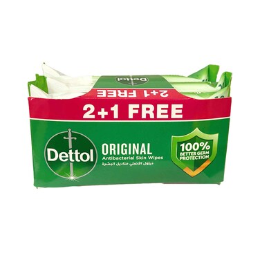 Dettol Original Antibacterial Skin Wipes 10 Wipesx3 pieces