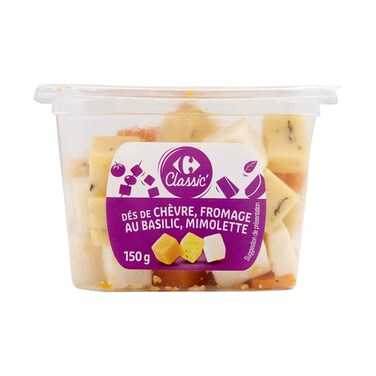 كارفور جبنة الماعز المقطعة والريحان والميموليت 150 غرام