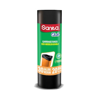 Sanita Club Garbage Bags Bio Roll 20 Bags 30 Gallons