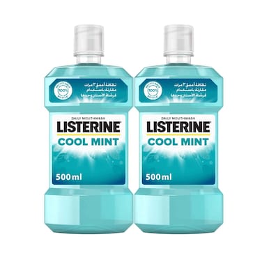 Listerine Mouth Wash Cool Mint 500mlx2's