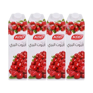 عصير التوت البري المثالي من كي دي دي هارفست، 1 لتر × 4 عبوات