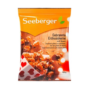 Seeberger Sugar Roasted Peanuts with Sesame Seeds 150g