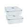 Sirocco Plastic Food Contianer 0.6 Liter 2 Pieces